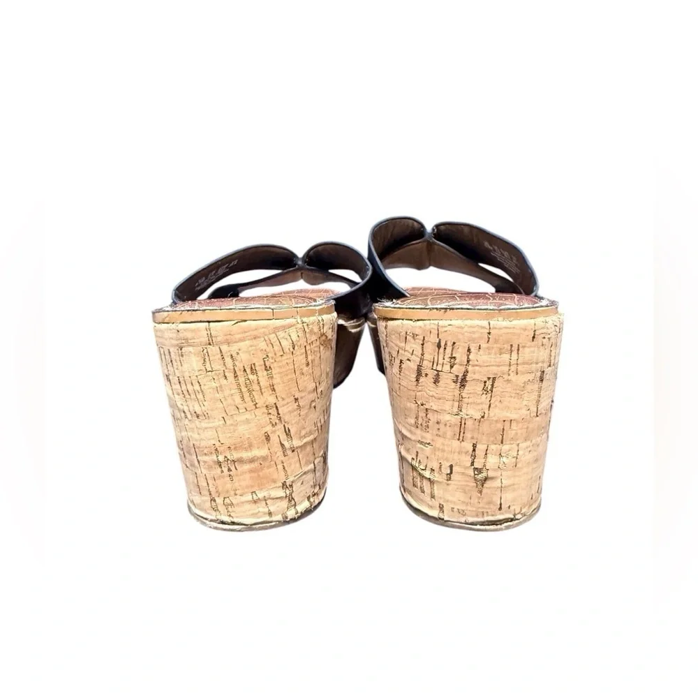 Sam Edelman Remini Women’s Wedge Sandals Black/Tan Size-8.5